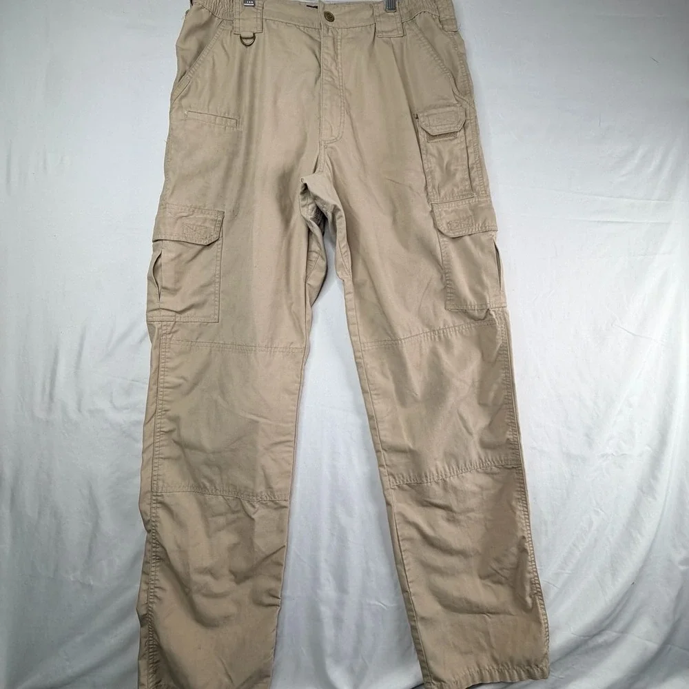 5.11 Tactical Series Mens 34x32 Khaki Tan Ripstop Cargo Pants Style 74273